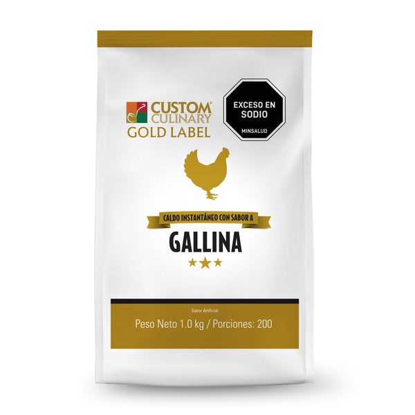 Caldo Instantáneo Con Sabor A Gallina Gold Label Bolsa Stand Up 1kg