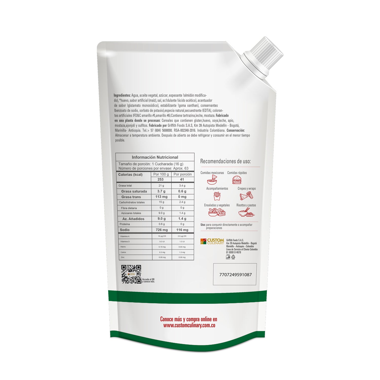 Salsa Dulce maíz® Doypack 1kg Salsas Zafrán® Custom Culinary Colombia Salsa Dulce maíz® Doypack 1kg Salsas Zafrán® Custom Culinary Colombia