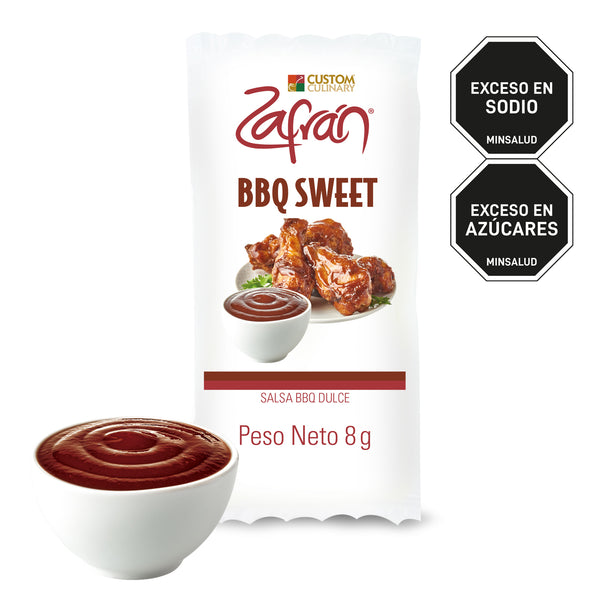 Salsa BBQ Sweet Zafrán® Sobre Personal 8g (Bolsa x 120 unidades)