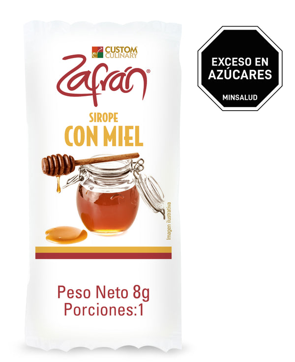 Sirope Con Sabor A Miel Zafrán® Sobre Personal 8g (Bolsa x 120 unidades)