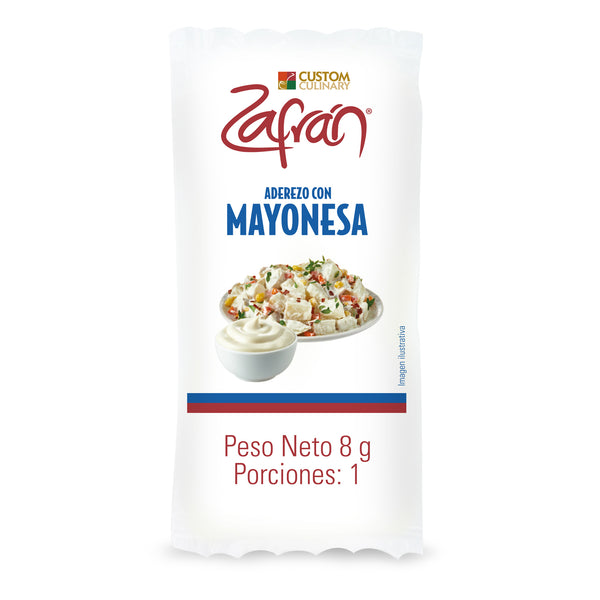 Mayonesa Reducida En Calorías Y Grasa Zafrán® Sobre Personal 8g (Bolsa x 120 unidades)