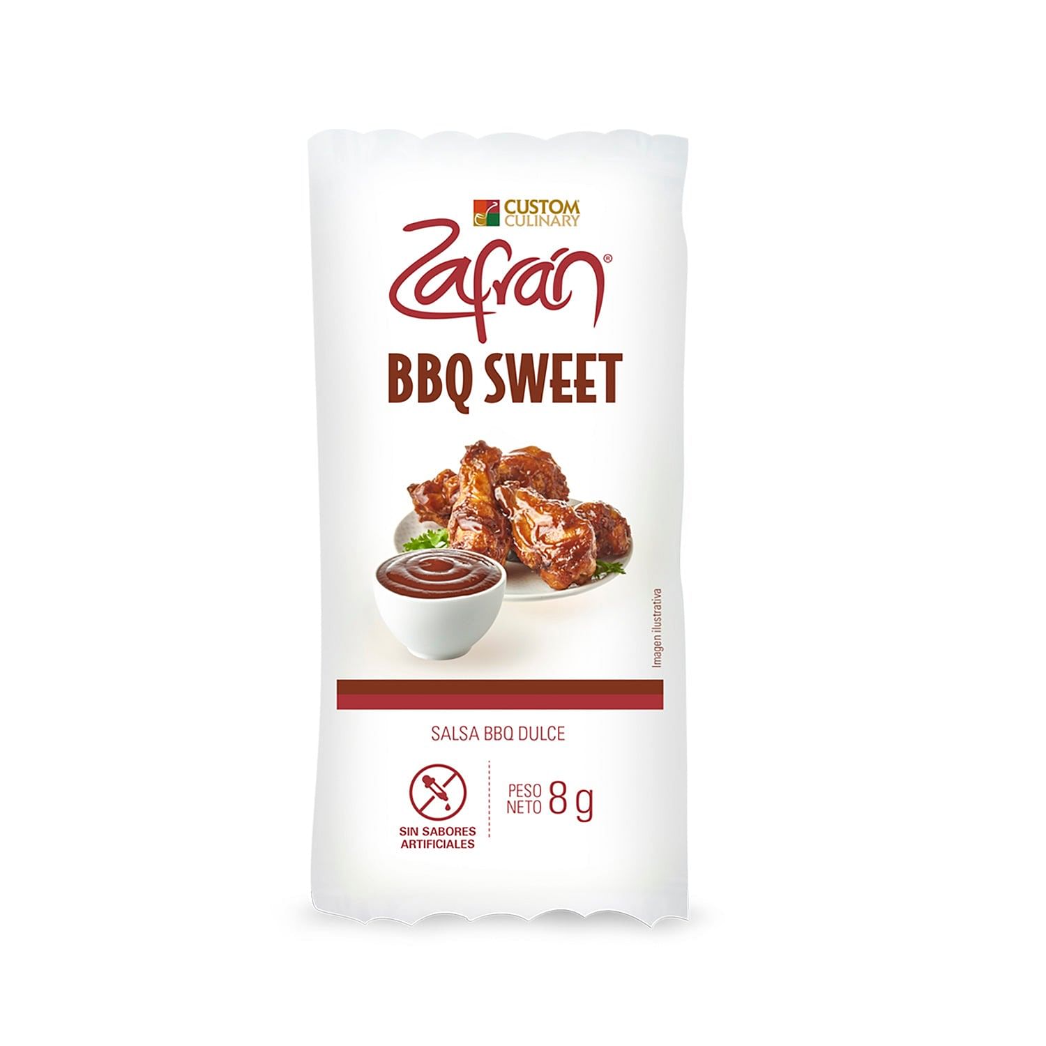 Salsa BBQ Sweet Zafrán® Sobre Personal 8g (Bolsa x 120 unidades)